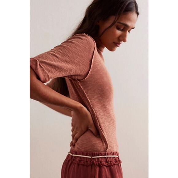 NWT Free People We The Free For Boys 3/4 Sleeves Turtleneck Top Sz S - Picture 5 of 9